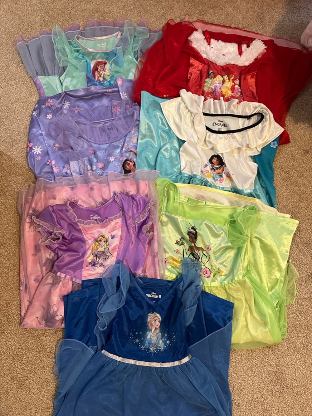 Disney Princess Kids' Pajama Dresses - Assorted Colors